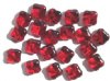 20 11mm Flat Puffed Diamond Red with Speckles